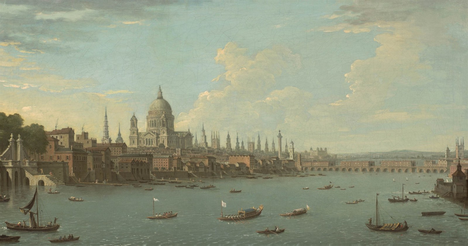 A View of London and the Thames with St Paul's