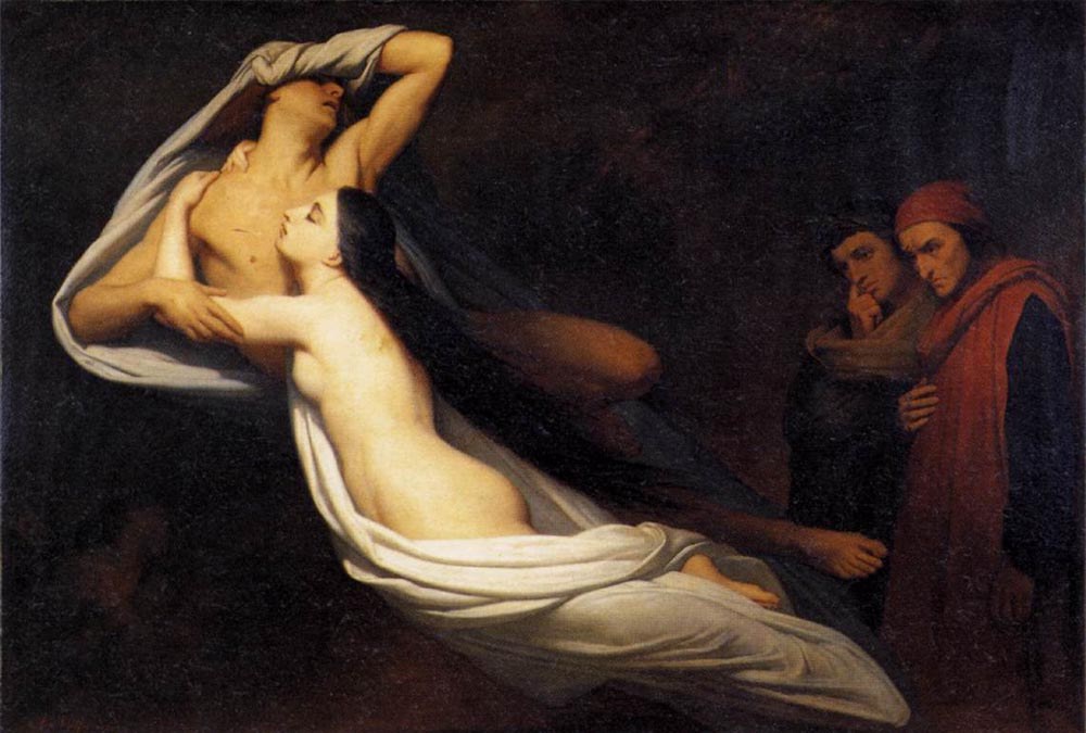 The Ghosts of Paolo and Francesca Appear to Dante and Virgil