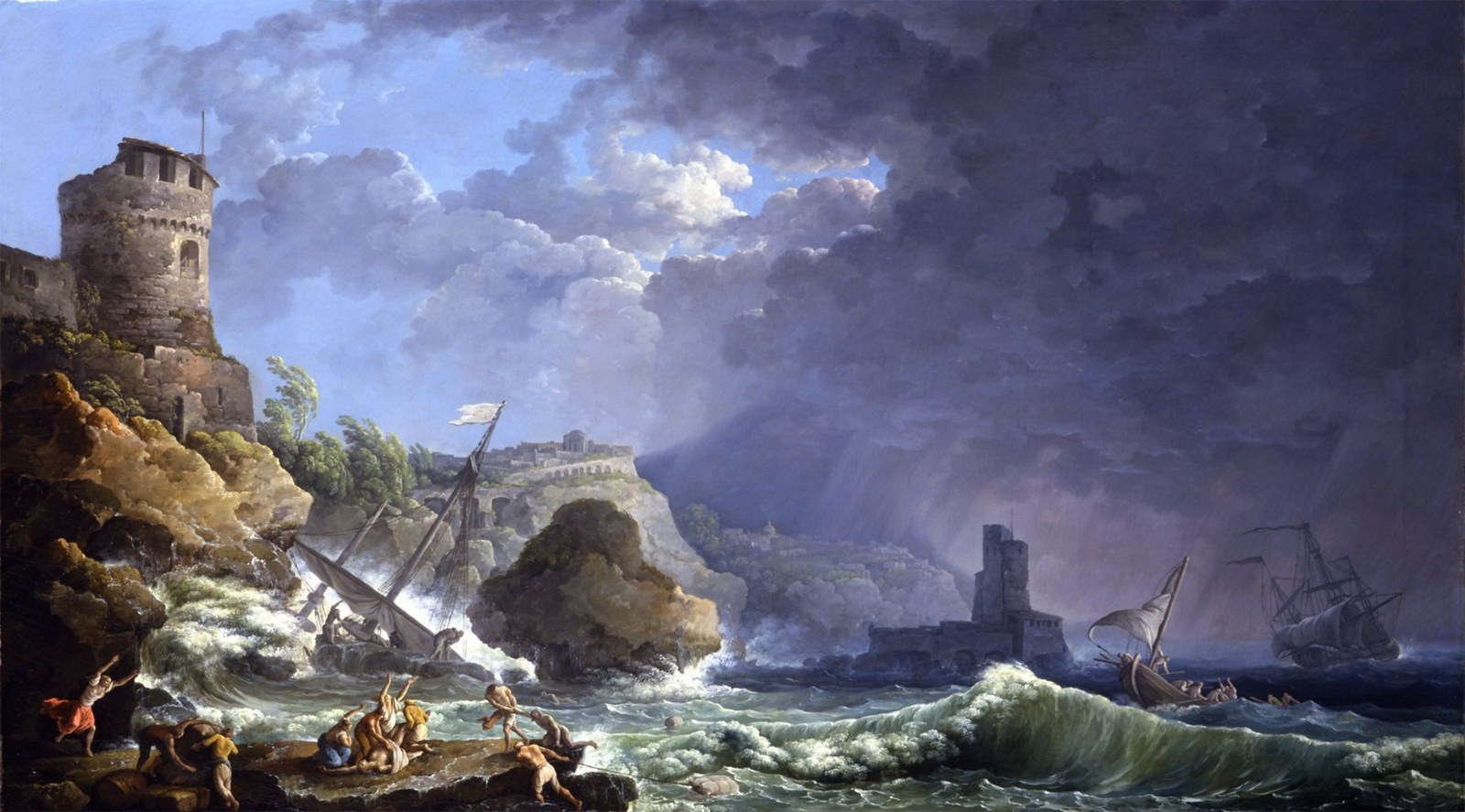 A Storm off a Rocky Coast