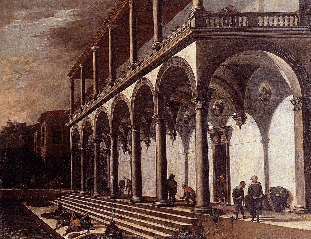 View of the Villa Poggioreale, Naples