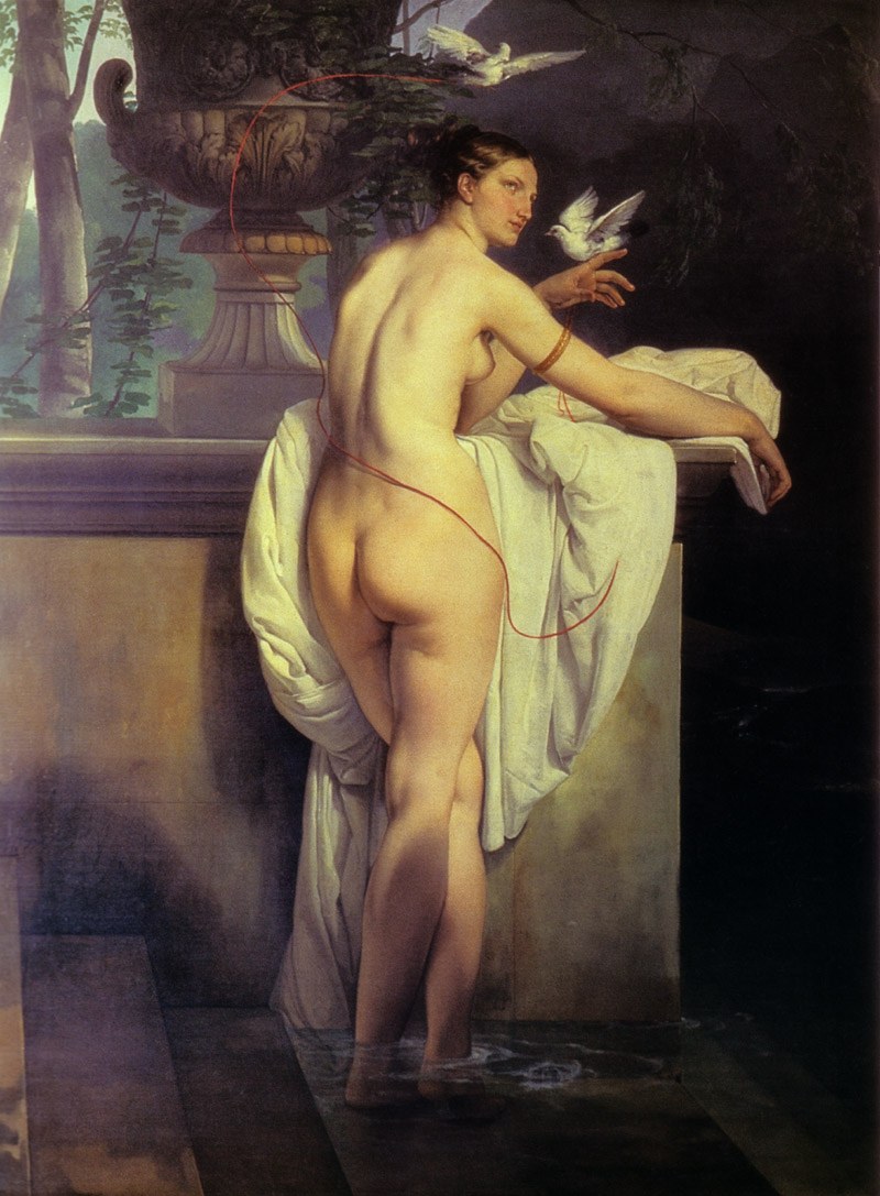 Venus Playing with Two Doves