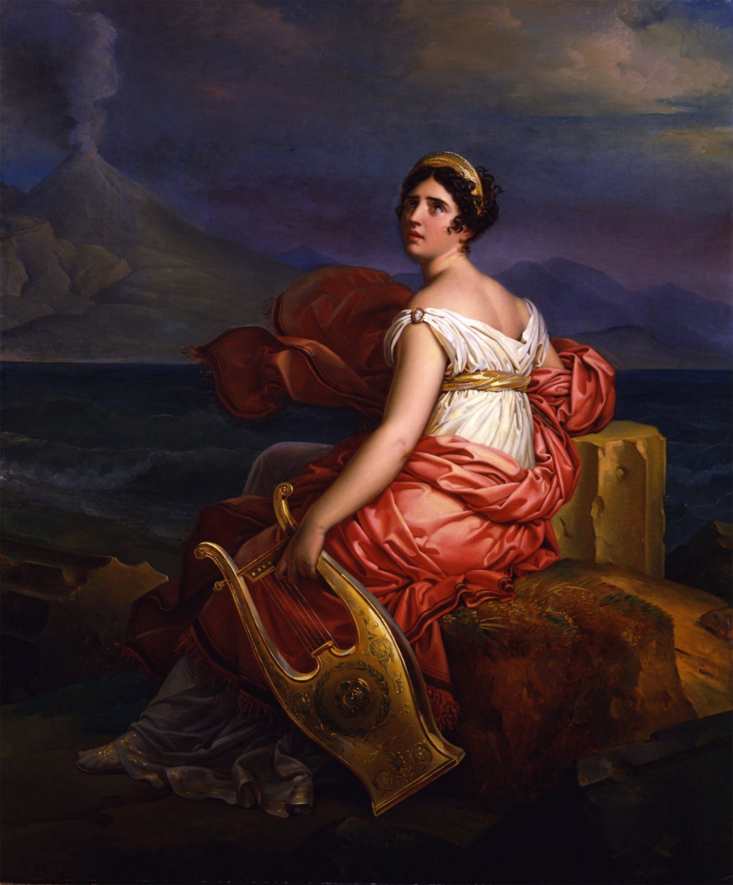 Portrait of Madame de Staël as Corinne at Cape Miseno with Vesuvius in the Background