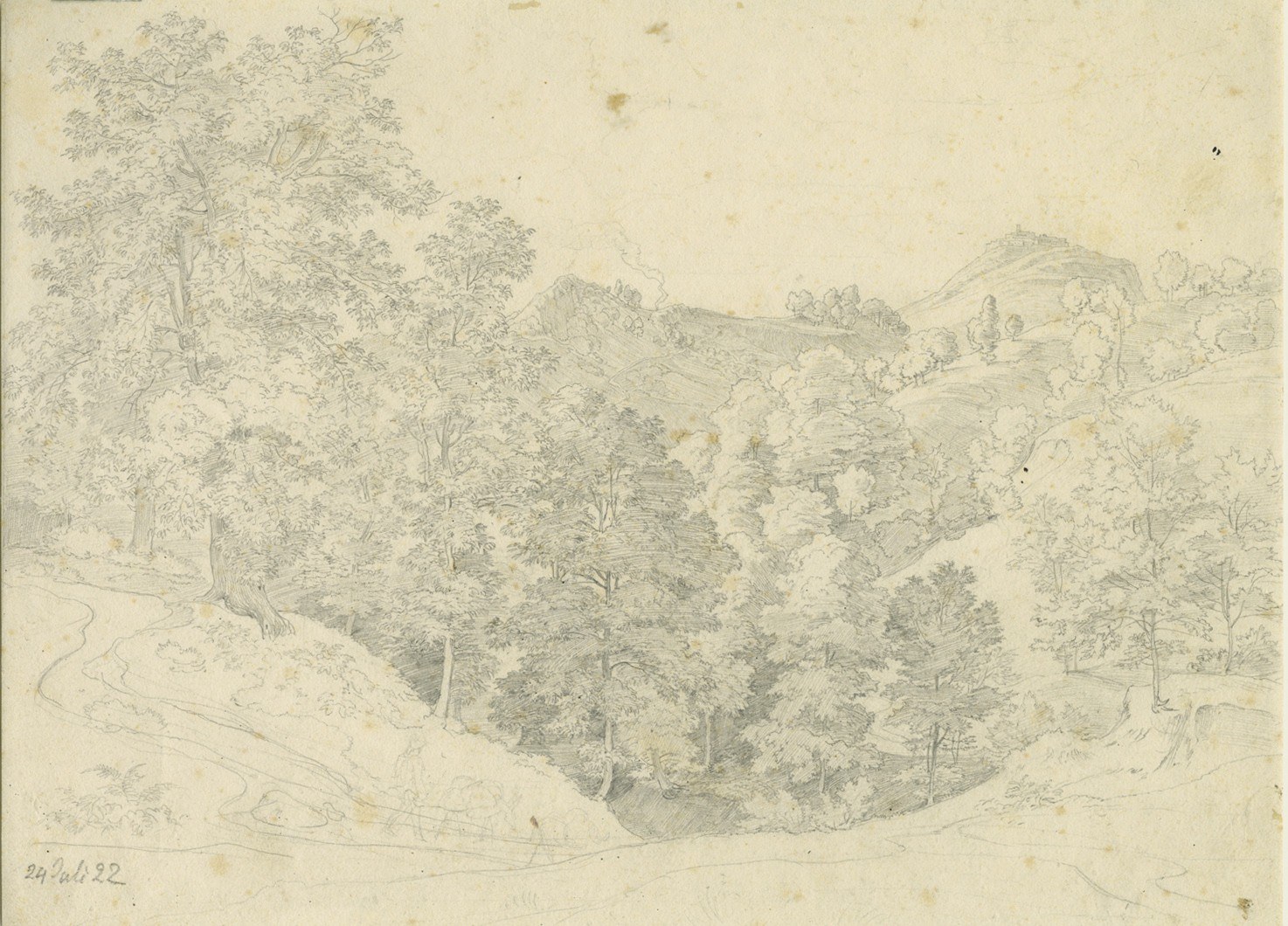 An Italian Landscape, View from Olevano toward Civitella