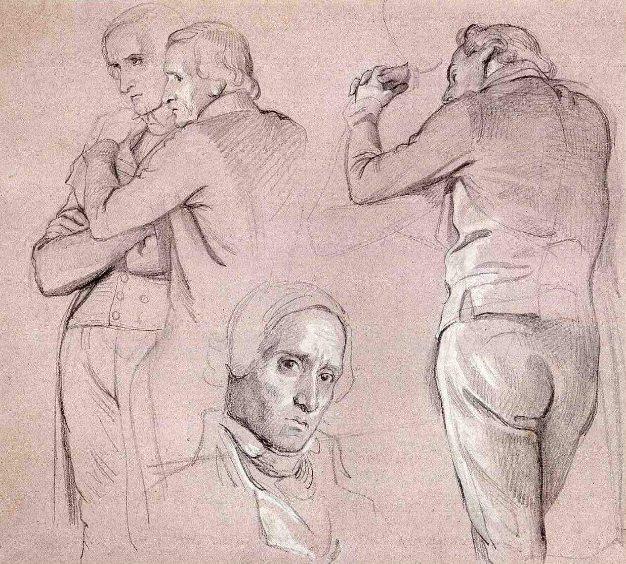 Study for the Figures of Jean-François Ducos and Jean-Baptiste Boyer-Fonfrède