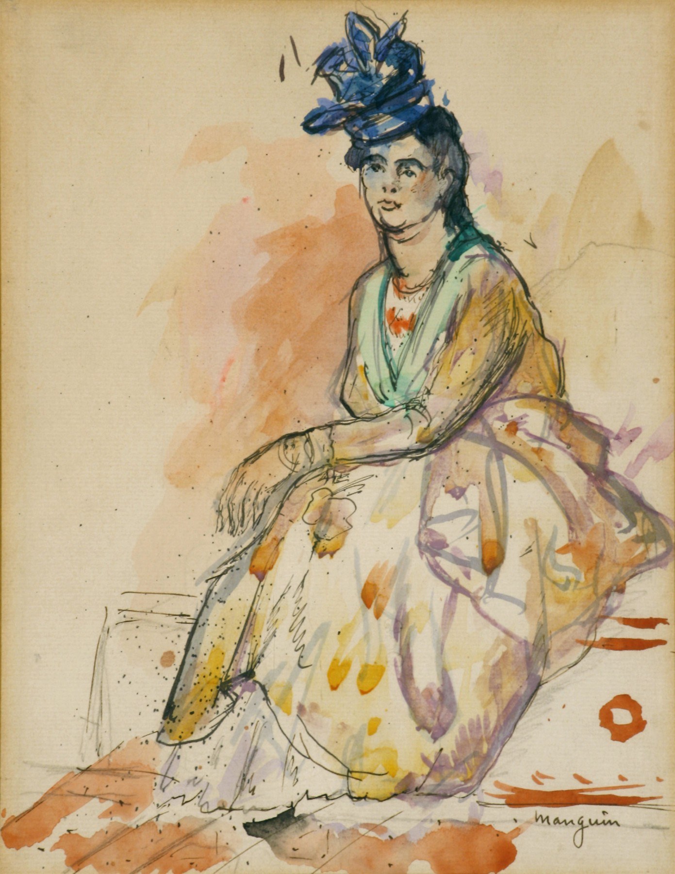 Antillean Woman in a Blue Turban