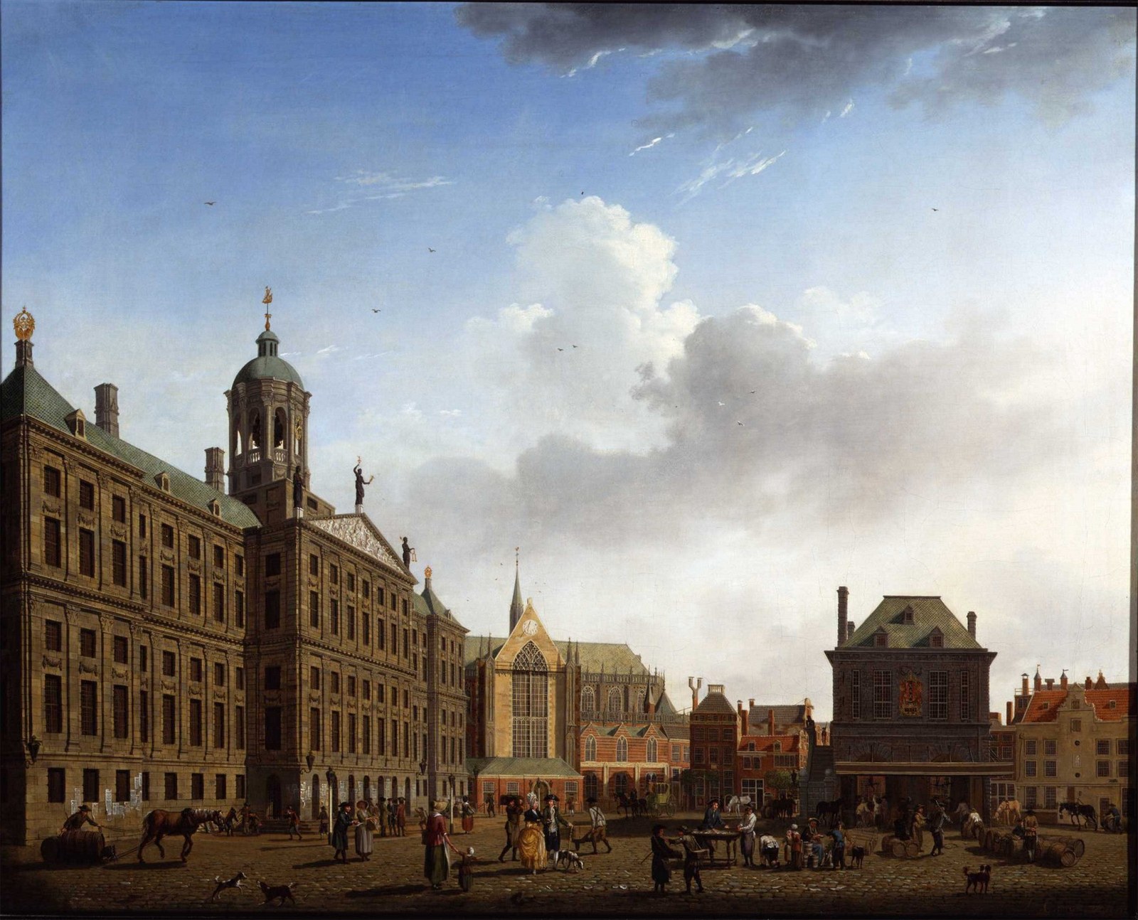 View of the Town Hall, the Nieuwe Kerk and the Waag, Amsterdam