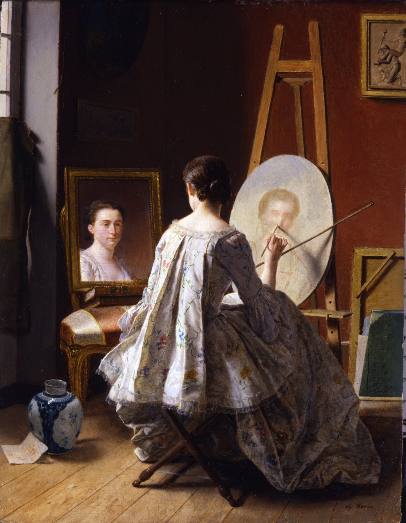 Portrait of an Artist Painting Her Self-Portrait