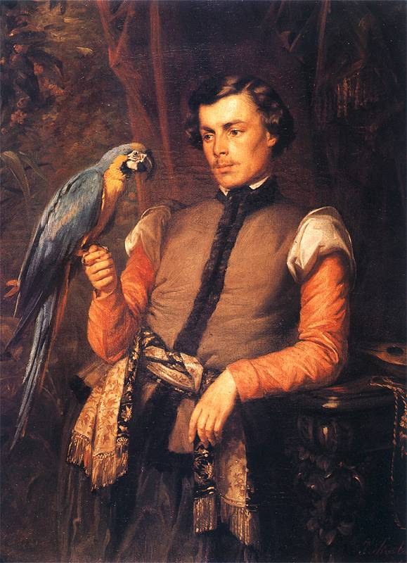 Nobleman with a Parrot