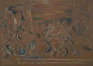 Socrates and His Disciples Mocked by Courtesans