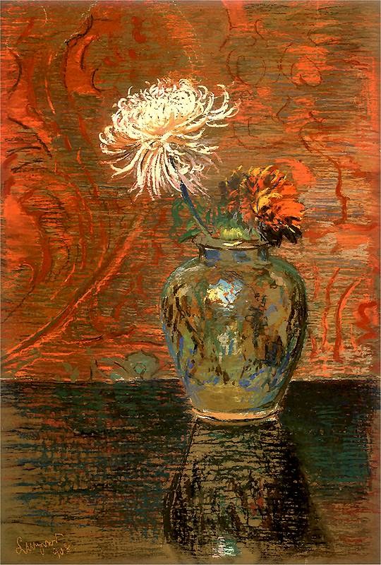 Chrysanthemums in a Vase