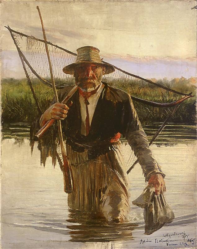 Fisherman Carrying Crayfish