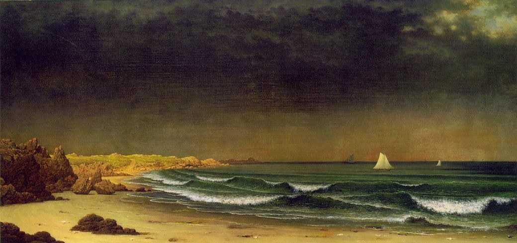 Approaching Storm: Beach near Newport