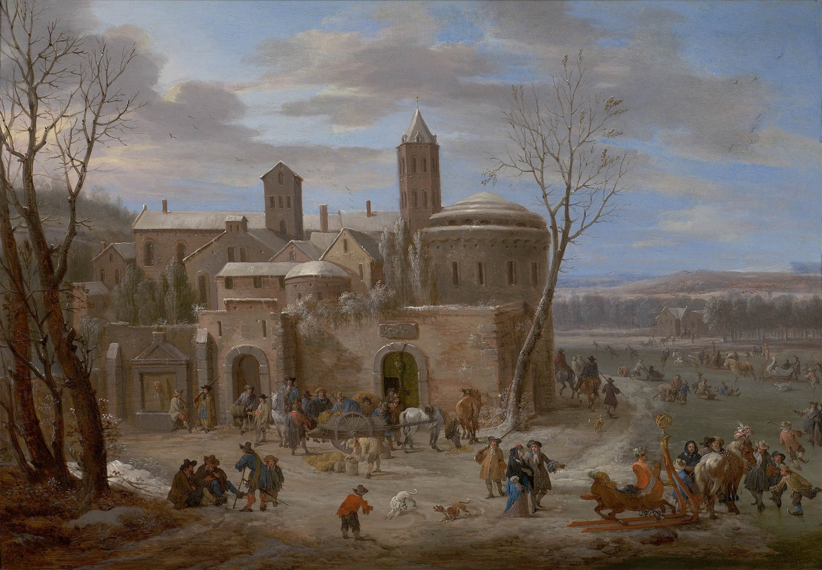 A Winter Landscape with Figures