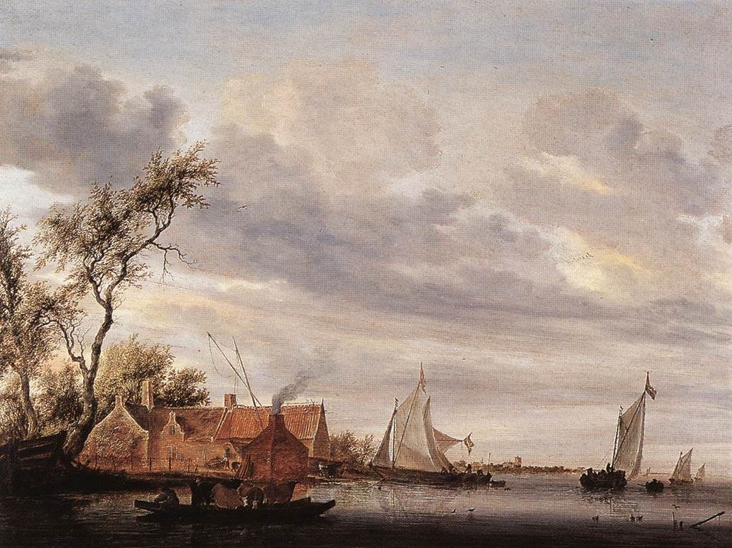 River Scene with a Farmstead