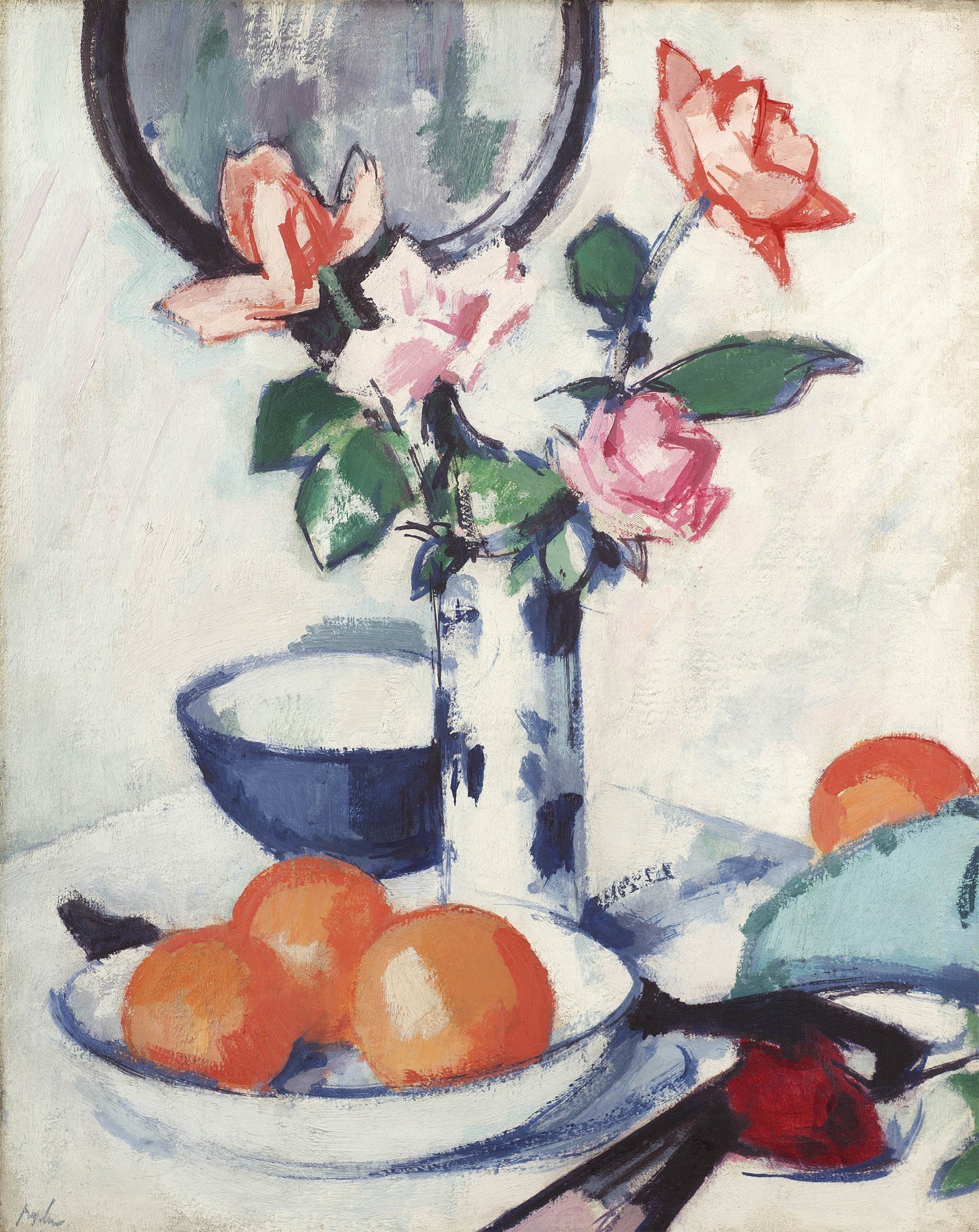 Still Life of Roses and Oranges