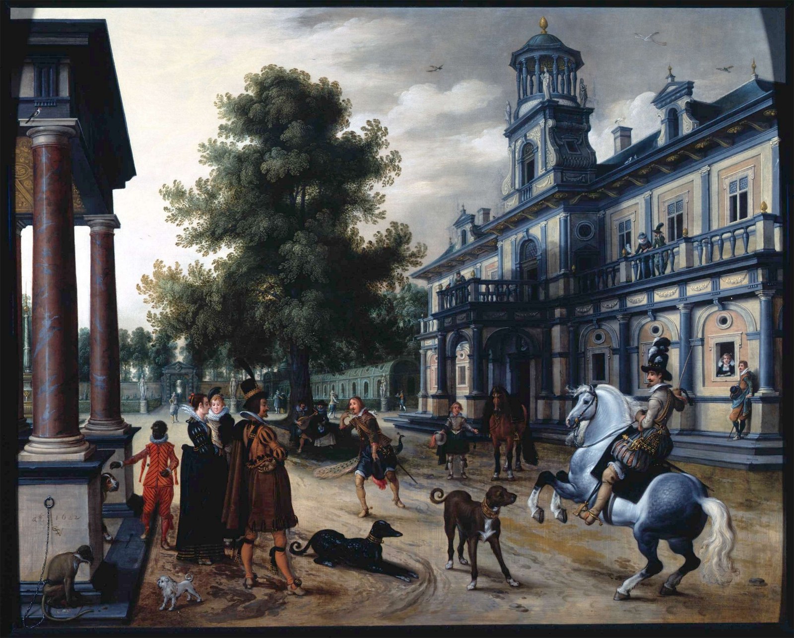 Figures in a Palace Garden