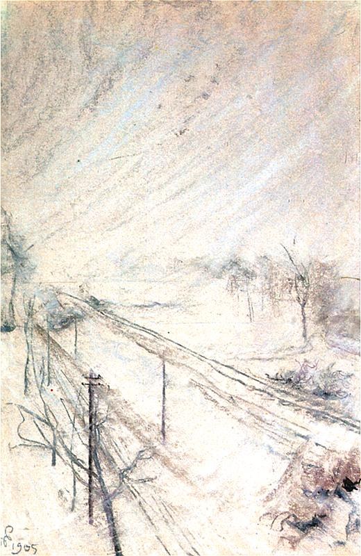 Kościuszko Mound in a Snowstorm