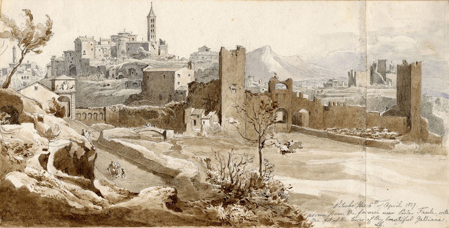 View of Viterbo from the Porta Faul