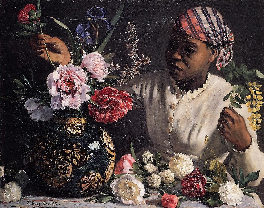 Young Woman with Peonies