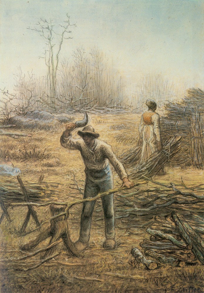 Woodcutter Making Faggots