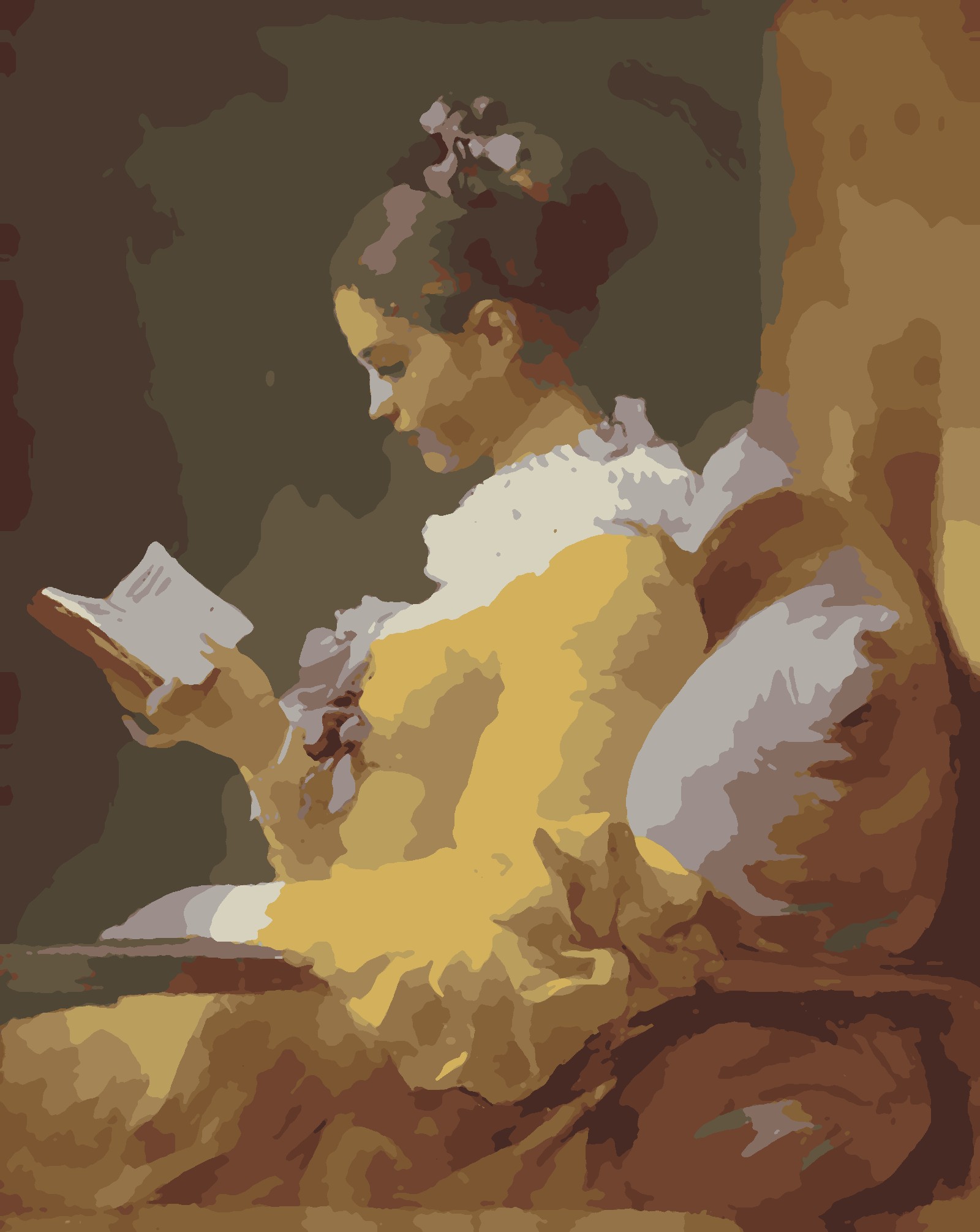 Modellare le forme ne «La lettrice» – passo 4