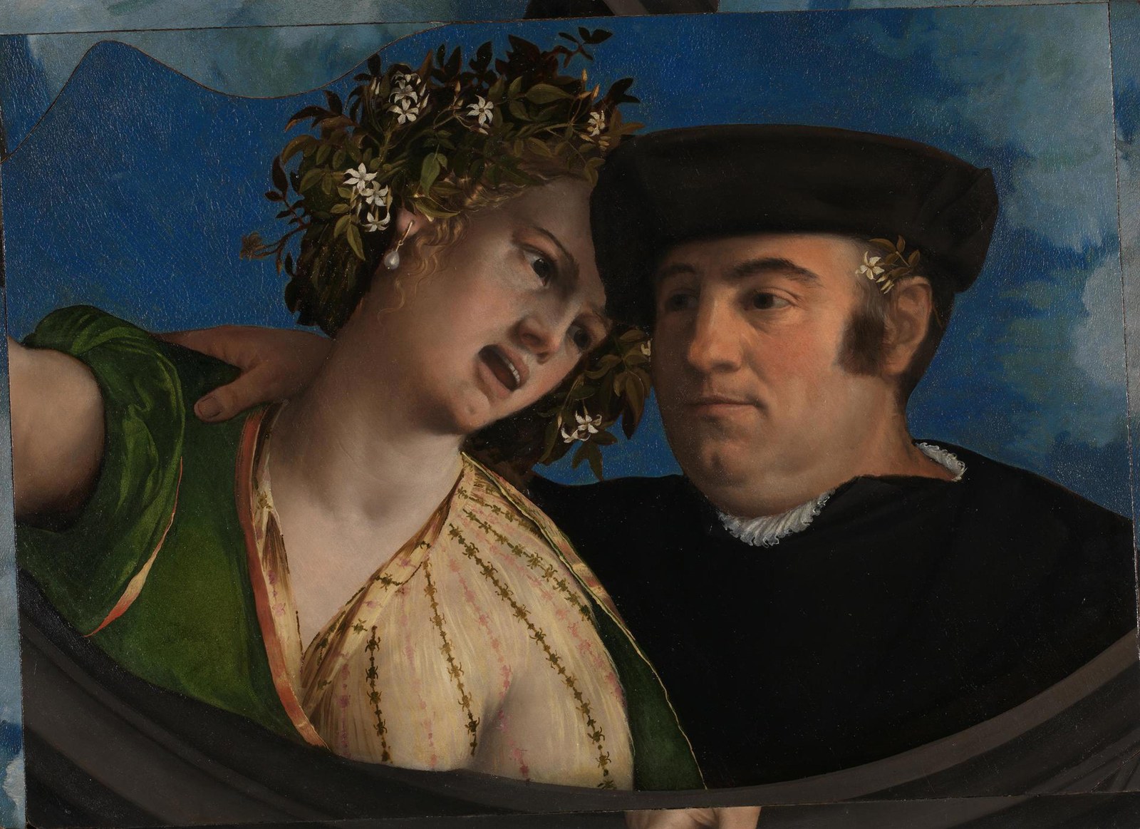 A Man embracing a Woman