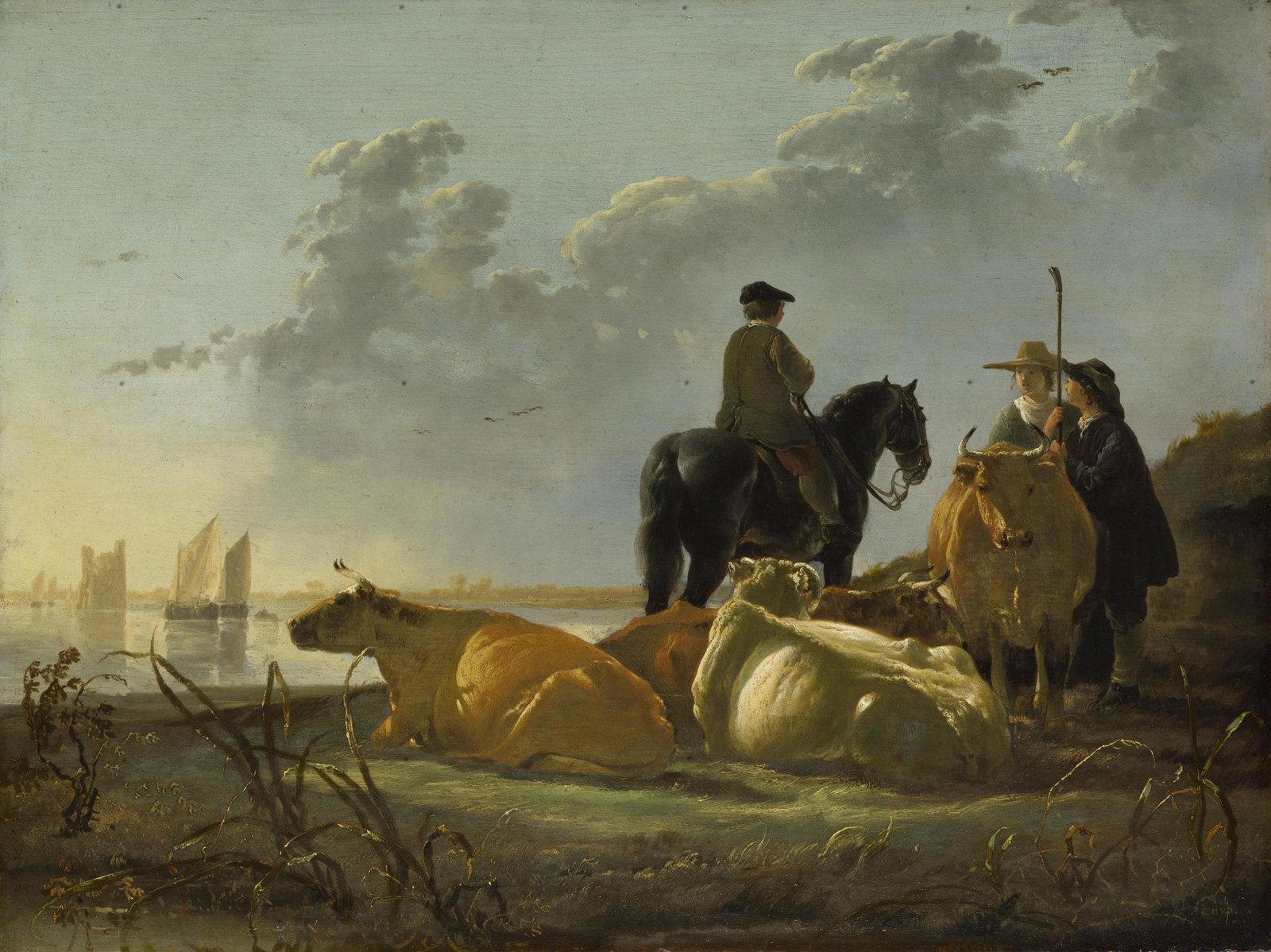 Peasants and Cattle by the River Merwede