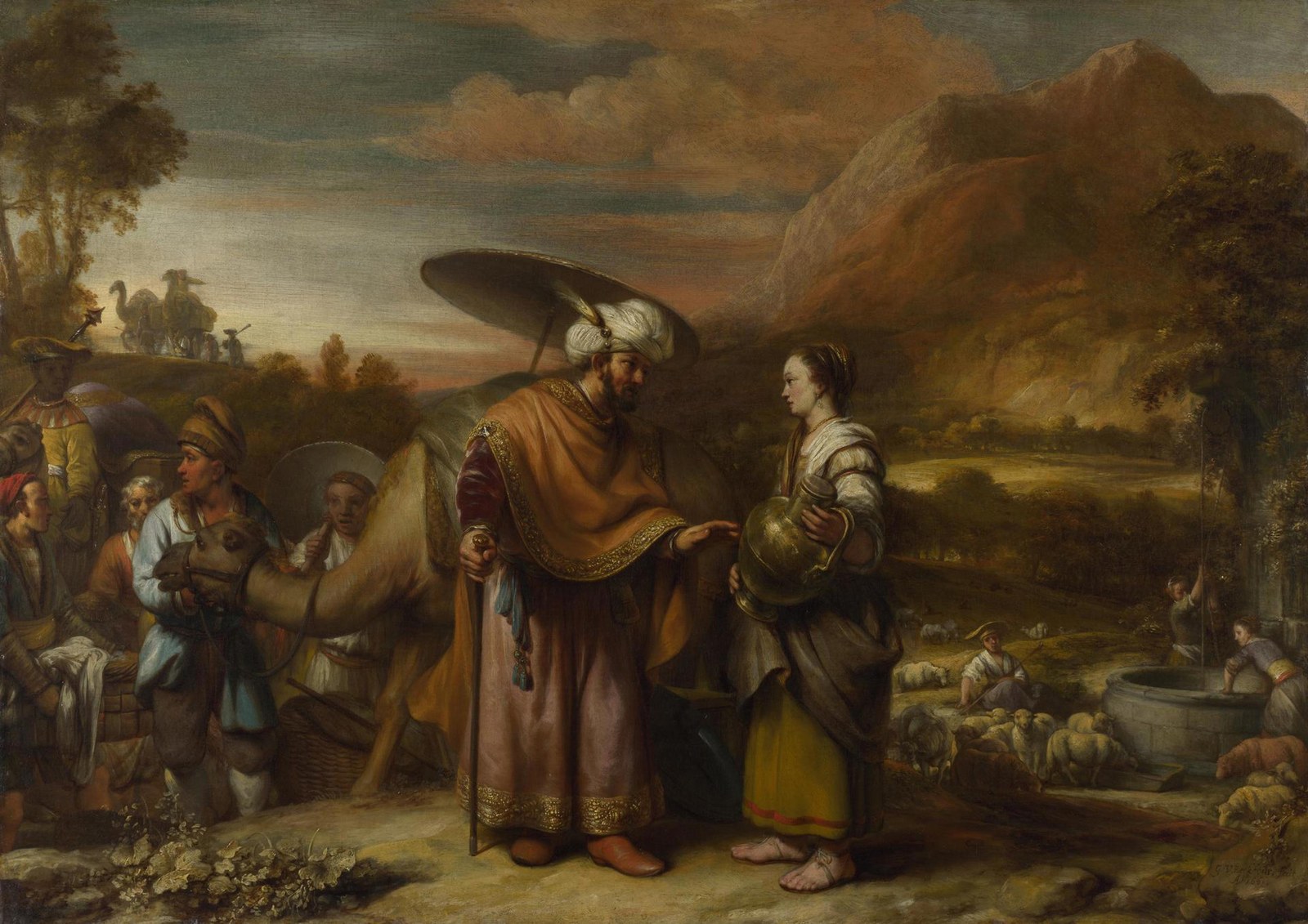 Rebekah and Eliezer at the Well