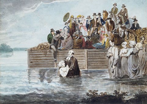 A Philadelphia Anabaptist Immersion During A Storm