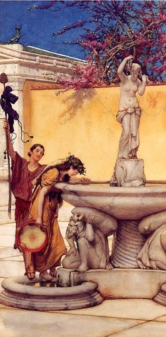 Alma Tadema Between Venus and Bacchus