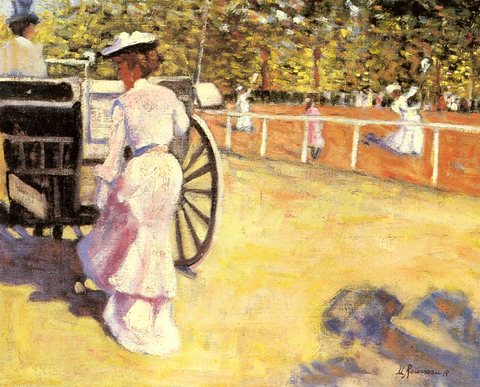 An Elegant Lady Entering A Coach
