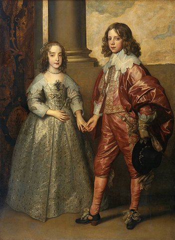 Anthony van William II Prince of Orange and Princess Henrietta Mary Stuart