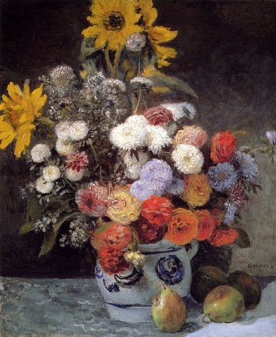 Auguste Mixed Flowers In An Earthenware Pot