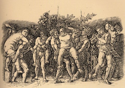 Bacchanal with Silenus Manteg