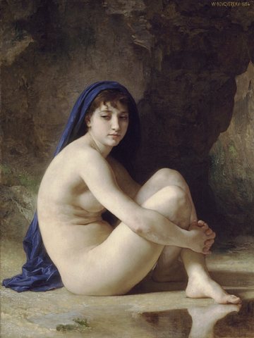 Baigneuse accroupie