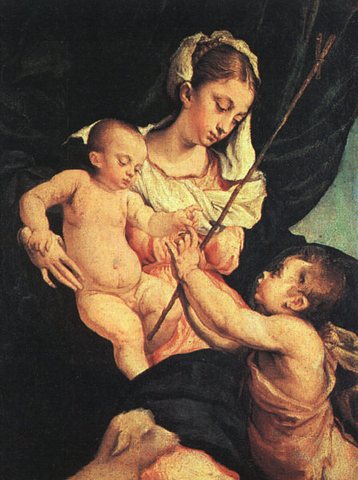 BASSANO Jacopo Madonna And Child With Saint John The Baptist