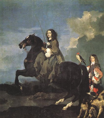 BOURDON Sebastien Queen Christina Of Sweden On Horseback