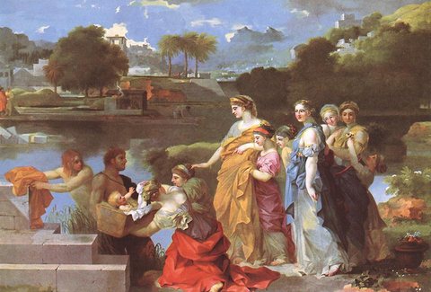 BOURDON Sebastien The Finding Of Moses