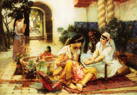 Bridgeman Frederick Arthur In a Village El Biar Algeria