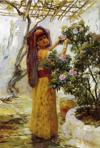 Bridgeman Frederick Arthur In the Courtyard