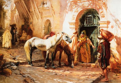 Bridgeman Frederick Arthur Scene in Morocco