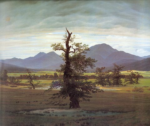 C D Friedrich Landscape with Solitary Tree
