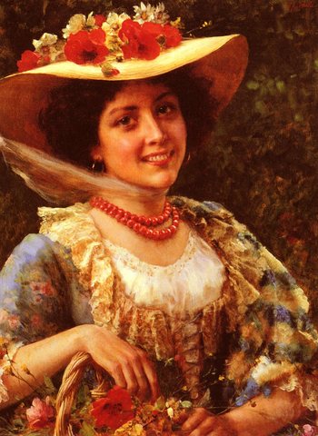 Cappello Di Paglia Papaveri
