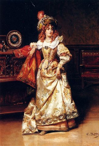 Cesare Auguste Waiting For Her Escort