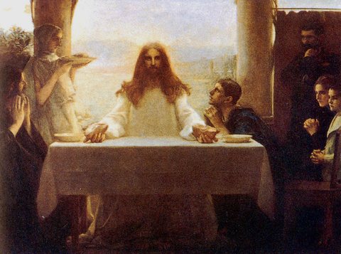 Christ And The Disciples At Emmaus