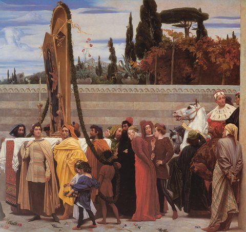 Cimabue-s Celebrated Madonna right detail