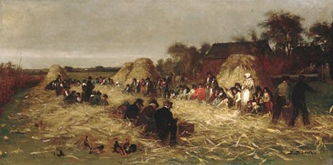 Corn Husking At Nantucket