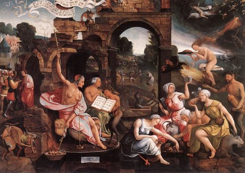 CORNELISZ VAN OOSTSANEN Jacob Saul And The Witch Of Endor
