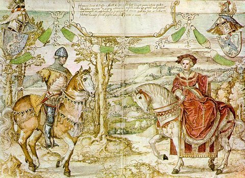 Count Henry I Of Nassau With His Bride