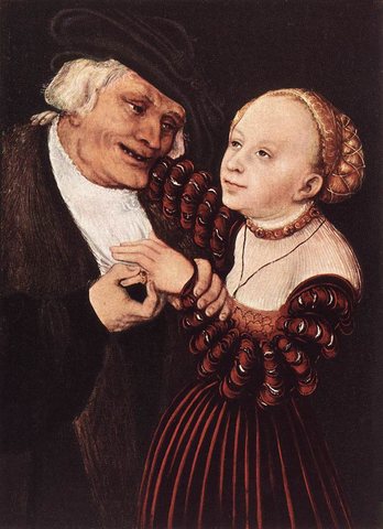CRANACH Lucas the Elder Old Man And Young Woman